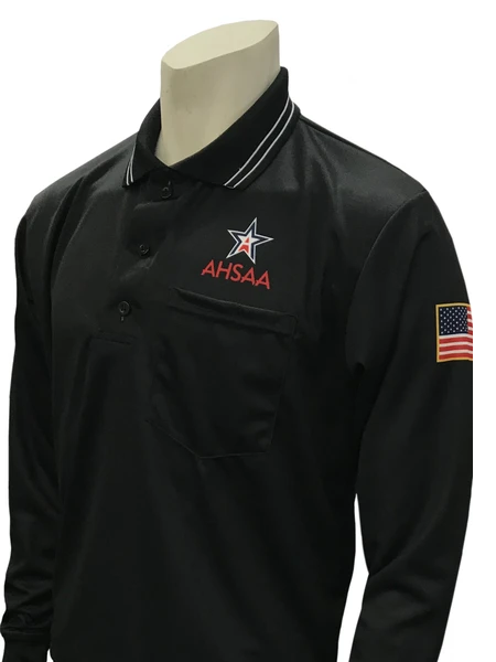 AHSAA Star Logo Long Sleeve Baseball Shirt Black