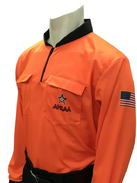 AHSAA Star Logo Long Sleeve Soccer Shirt Fluorescent Orange