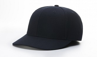 Richardson Umpire Surge 2 1/2" Six Stitch Fitted Base Cap - Black (no logo)