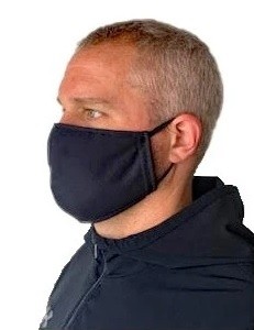 Smitty Striped Face Mask - Solid Black