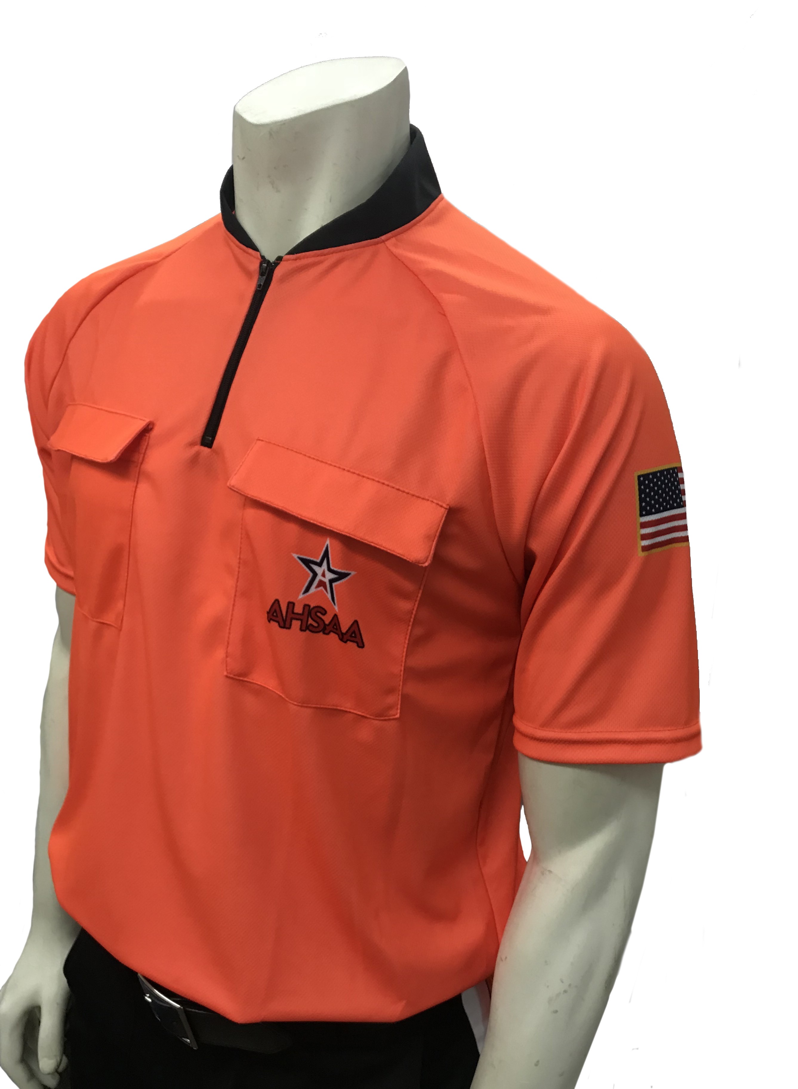 AHSAA Star Logo Short Sleeve Men's Soccer Shirt (Fluorescent Orange)