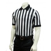 Smitty Performance Mesh Short Sleeve 1" Black and White Striped Shirt (No Logo)