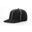 Richardson Surge Black Cap with White Piping - Fitted